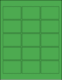 Sheet of 2.5" x 1.75" True Green labels