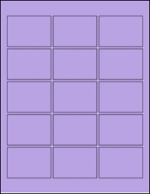 Sheet of 2.5" x 1.75" True Purple labels