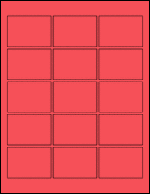 Sheet of 2.5" x 1.75" True Red labels