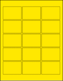 Sheet of 2.5" x 1.75" True Yellow labels