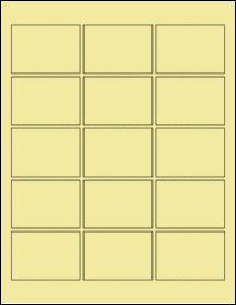 Sheet of 2.5" x 1.75" Pastel Yellow labels