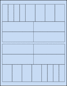 Sheet of Custom - See Sample Pastel Blue labels
