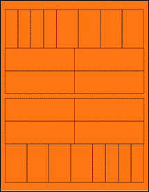 Sheet of Custom - See Sample Fluorescent Orange labels