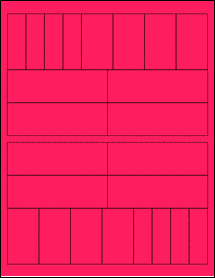 Sheet of Custom - See Sample Fluorescent Pink labels