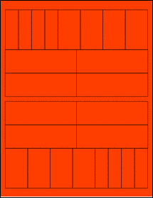 Sheet of Custom - See Sample Fluorescent Red labels