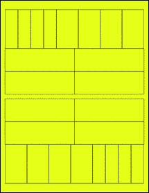 Sheet of Custom - See Sample Fluorescent Yellow labels