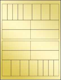 Sheet of Custom - See Sample Gold Foil Laser labels
