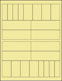 Sheet of Custom - See Sample Pastel Yellow labels