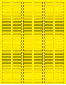 Sheet of 1.125" x 0.25" True Yellow labels