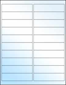 Sheet of 4" x 1" White Gloss Laser labels