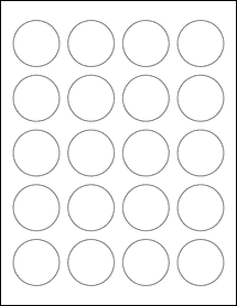 Sheet of 1.67" Circle  labels