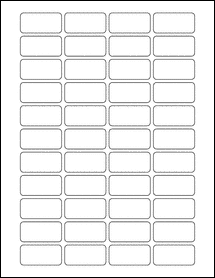 Sheet of 1.645" x 0.8"  labels