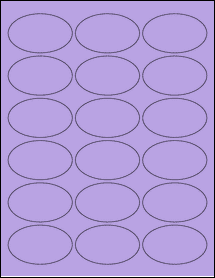 Sheet of 2.56" x 1.56" True Purple labels