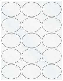 Sheet of 2.625" x 2" Clear Matte Inkjet labels