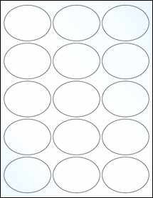 Sheet of 2.625" x 2" Clear Gloss Inkjet labels