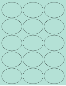 Sheet of 2.625" x 2" Pastel Green labels