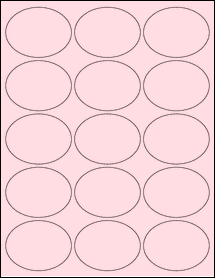 Sheet of 2.625" x 2" Pastel Pink labels