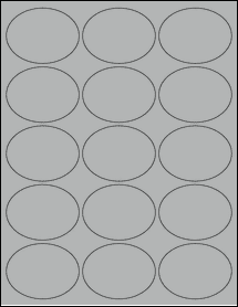 Sheet of 2.625" x 2" True Gray labels