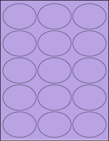 Sheet of 2.625" x 2" True Purple labels