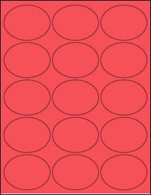 Sheet of 2.625" x 2" True Red labels