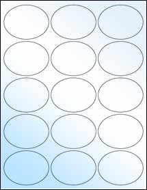 Sheet of 2.625" x 2" White Gloss Inkjet labels