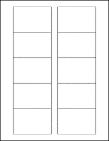 Sheet of 3" x 2"  labels