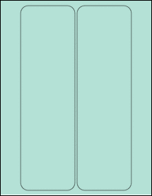 Sheet of 3.0625" x 10.4375" Pastel Green labels