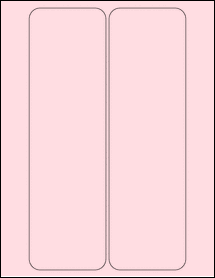 Sheet of 3.0625" x 10.4375" Pastel Pink labels