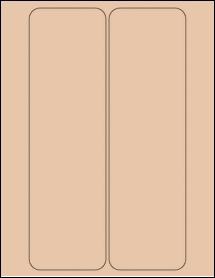 Sheet of 3.0625" x 10.4375" Light Tan labels