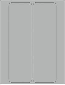 Sheet of 3.0625" x 10.4375" True Gray labels