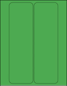 Sheet of 3.0625" x 10.4375" True Green labels