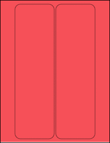 Sheet of 3.0625" x 10.4375" True Red labels