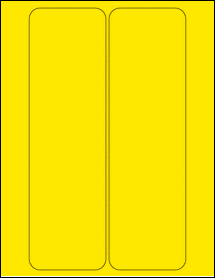 Sheet of 3.0625" x 10.4375" True Yellow labels