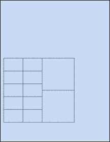 Sheet of 5.5" x 5" Pastel Blue labels