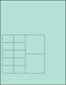 Sheet of 5.5" x 5" Pastel Green labels