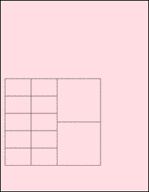 Sheet of 5.5" x 5" Pastel Pink labels