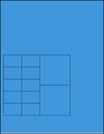Sheet of 5.5" x 5" True Blue labels