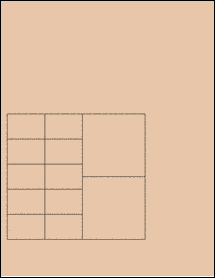 Sheet of 5.5" x 5" Light Tan labels