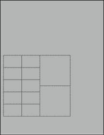 Sheet of 5.5" x 5" True Gray labels