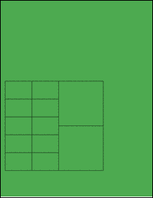 Sheet of 5.5" x 5" True Green labels