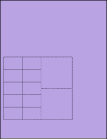 Sheet of 5.5" x 5" True Purple labels
