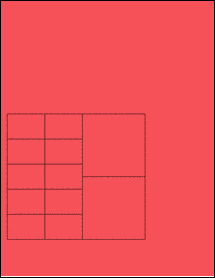 Sheet of 5.5" x 5" True Red labels