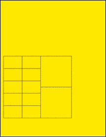 Sheet of 5.5" x 5" True Yellow labels