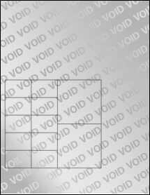Sheet of 5.5" x 5" Void Silver Polyester labels
