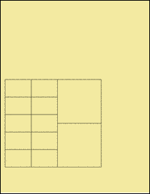 Sheet of 5.5" x 5" Pastel Yellow labels