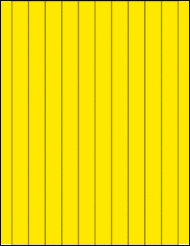 Sheet of 0.75" x 11" True Yellow labels