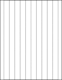 Sheet of 0.75" x 11" Standard White Matte labels