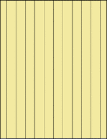 Sheet of 0.75" x 11" Pastel Yellow labels