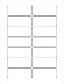 Sheet of 3.25" x 1.25" 100% Recycled White labels