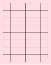 Sheet of 1.25" x 1.25" Pastel Pink labels
